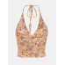 Printed Halter Neck Cami