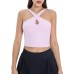 Crisscross Grecian Neck Active Cami