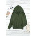 Lace-Up Dropped Shoulder Hoodie