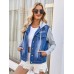 Pocketd Button Up Detachable Hooded Denim Jacket