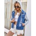 Pocketd Button Up Detachable Hooded Denim Jacket