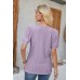 Eyelet Round Neck Short Sleeve Blouse