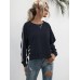 Lace-Up Round Neck Long Sleeve Sweatshirt Lace-Up Round Neck Long Sleeve Sweatshirt