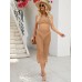 Fringe Openwork High Waist Swim Skirt