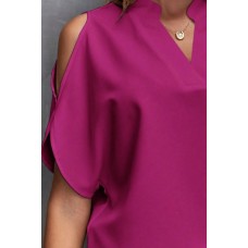 Summer New V-neck Stylish Off Shoulder Sleeve Women's Top Summer New V-neck Stylish Off Shoulder Sleeve Women's Top