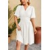V-neck cinched waist flared sleeve fashionable dress V-neck cinched waist flared sleeve fashionable dress