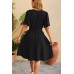 V-neck cinched waist flared sleeve fashionable dress V-neck cinched waist flared sleeve fashionable dress