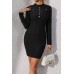 Perfee Mock Neck Long Sleeve Mini Dress Perfee Mock Neck Long Sleeve Mini Dress