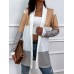 Shiny Color Block Open Front Cardigan