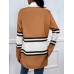Shiny Color Block Open Front Cardigan