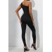 One Shoulder Sleeveless Jumpsuit