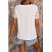 Perfee Eyelet Round Neck Short Sleeve T-Shirt