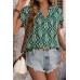Bat sleeve ethnic style printed top for women Bat sleeve ethnic style printed top for women
