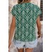 Bat sleeve ethnic style printed top for women Bat sleeve ethnic style printed top for women