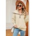 New long sleeved zipper lapel shawl pullover hoodie for women