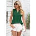 Ruched Johnny Collar Tank