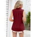 Ruched Johnny Collar Tank