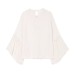 V-neck patchwork lace pleated shirt top for women