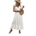 Solid color comfortable vacation style dress for women