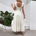 Solid color comfortable vacation style dress for women