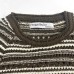 Striped contrasting round neck short sleeved T-shirt top for women