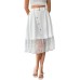 Summer elegant high-waisted lace skirt for women