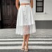 Summer elegant high-waisted lace skirt for women