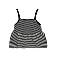 Skirt style hem striped camisole vest top for women
