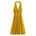 Backless lace up sleeveless hanging neck dress for women