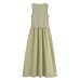 U-neck sleeveless patchwork vest style dress for women