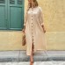 Commuting retro elegant style long skirt dress