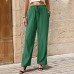 Casual minimalist versatile high waisted loose pleated wide leg pants