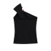 Knitted asymmetrical off shoulder knitted sweater top for women