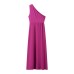 European and American style single shoulder waist knitted dress for women