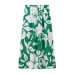 Neck strap+printed half skirt set for women