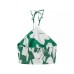 Neck strap+printed half skirt set for women