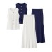 European and American Knitted Vest+Knitted Skirt Set for Women