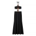 One shoulder hollowed out backless long dress for women