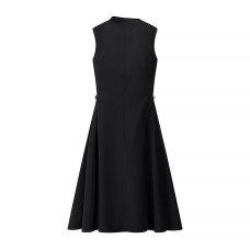 Half high neck large skirt vest style dress for women Half high neck large skirt vest style dress for women