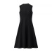 Half high neck large skirt vest style dress for women