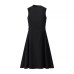 Half high neck large skirt vest style dress for women
