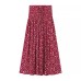 Printed suspender+printed skirt set for women