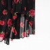 Asymmetric printed chiffon camisole dress for women