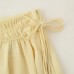 Fashionable loose elastic waist drawstring chiffon skirt for women