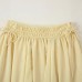 Fashionable loose elastic waist drawstring chiffon skirt for women