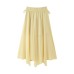 Fashionable loose elastic waist drawstring chiffon skirt for women