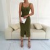 European and American camisole dress slim and elegant slit skirt