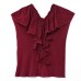 V-neck ruffled chiffon camisole dress for women