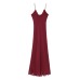 V-neck ruffled chiffon camisole dress for women