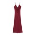 V-neck ruffled chiffon camisole dress for women